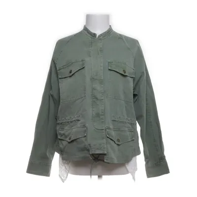 Jacket (Green, White) from By Anthropologie Cotton, Elastane