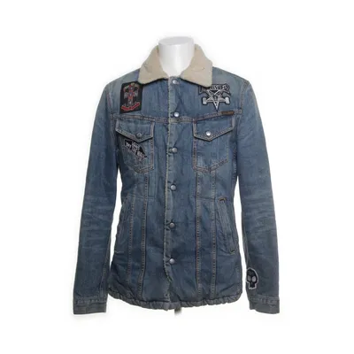 Gevoerde spijkerjas (Blauw, Wit) van Nudie Jeans