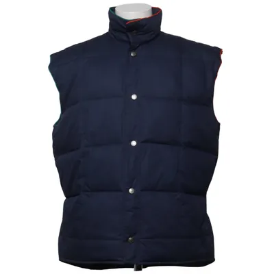 Down vest (Blue) from Caravan Cotton, Down, Polyamide, Polyester