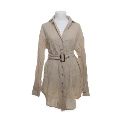 Shirt dress (Beige) from Hannalicious x NA-KD Cotton, Linen