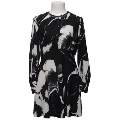 Jurk (Zwart, Wit) van Next Petite Elastaan, Gerecycled polyester