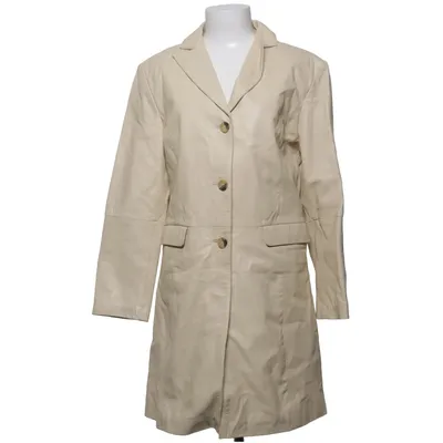 Veste longue en cuir (Beige) de Amoress Cuir