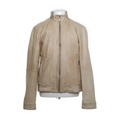 Leather jacket (Beige) from Genti Leather, Polyester