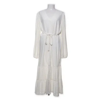 Långklänning (Vit) från Happy Holly Elastan, Återvunnen polyester