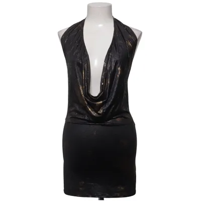 Halterneck dress (Black, Gold) from Chil Rose Elastane, Polyester