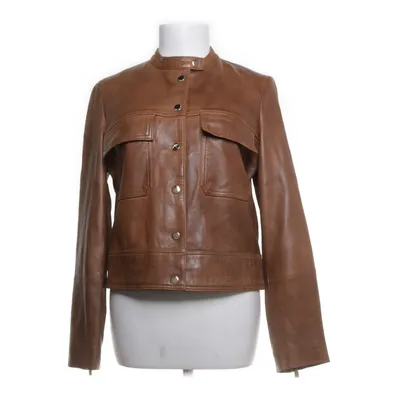 Leren jack (Bruin) van Mango Leer, Polyester