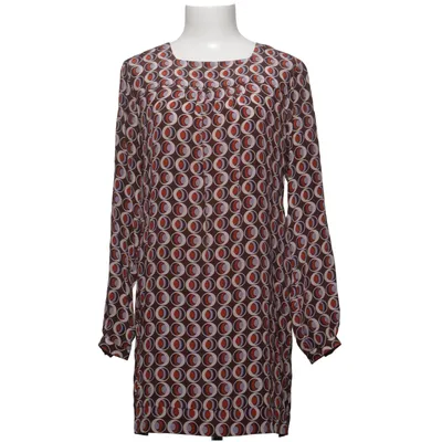Robe (Marron, Multicolore) de Caliban Soie