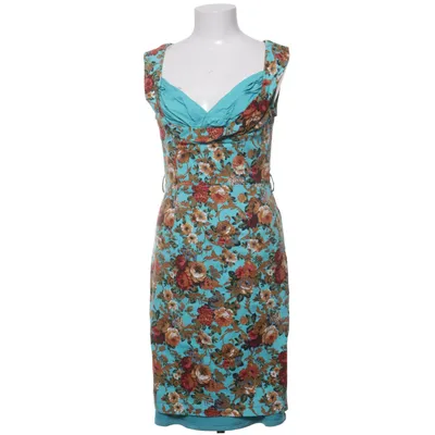 Klänning (Blå, Flerfärgad) från Lindy Bop Bomull, Elastan, Polyester