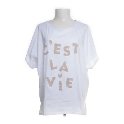 Top (White, Beige) from Heart Kiss Cotton, Elastane