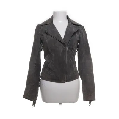 Leather jacket (Gray) from ONLY Blue Behavior Polyester, Leather