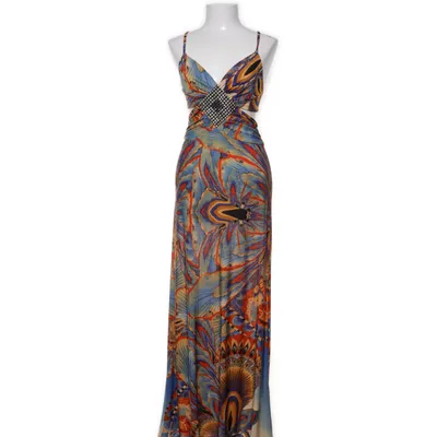 Långklänning (Blå, Flerfärgad) från Panacher Elastan, Polyester