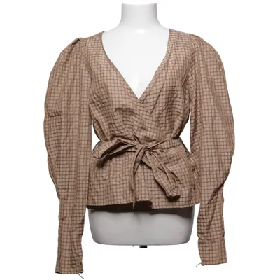 Wrap blouse (Brown) from VRS Woman Lyocell, Polyester