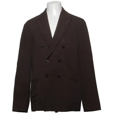 Blazer (Brown) from John Henric Cotton, Polyester, Viscose