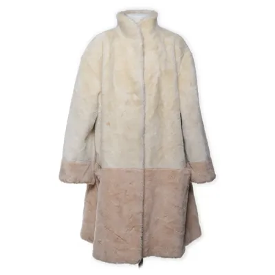 Manteau d'hiver (Beige, Blanc) de Signe Incognito Acétate, Acrylique