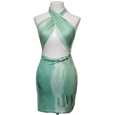 Halterneck dress (Green) from Shein Elastane, Polyester