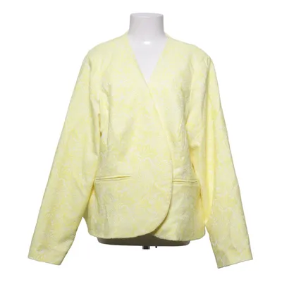 Blazer (Yellow, White) from Zizzi Cotton, Elastane, Polyester