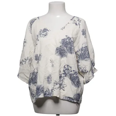 Blouse (White, Blue) from Part Two Linen, Viscose