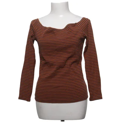 Lange mouwen shirt (Bruin, Blauw) van American Apparel Katoen, Elastaan