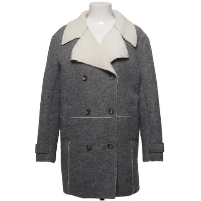 Coat (Gray, White) from Zara Knitwear Polyester