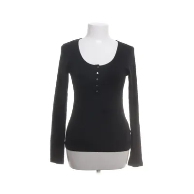 T-shirt manches longues (Noir) de H&M Coton, Élasthane