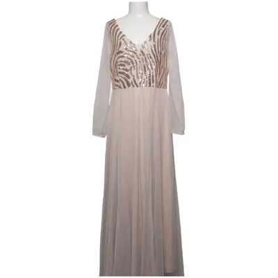 Abendkleid (Beige, Gold) von Elizabeth Collection Elasthan, Polyamid