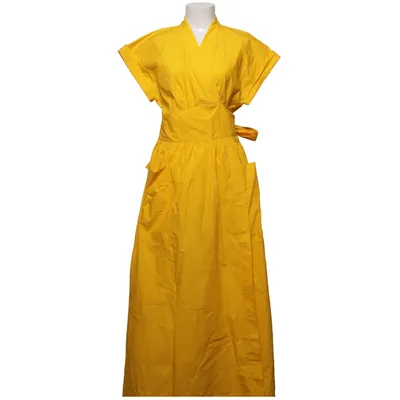 Wrap dress (Yellow) from Carla Carla Cotton