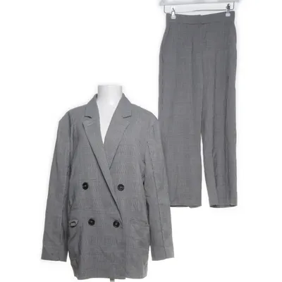 Kostym (Grå) från H&M Trend Ull, Polyester, Elastan