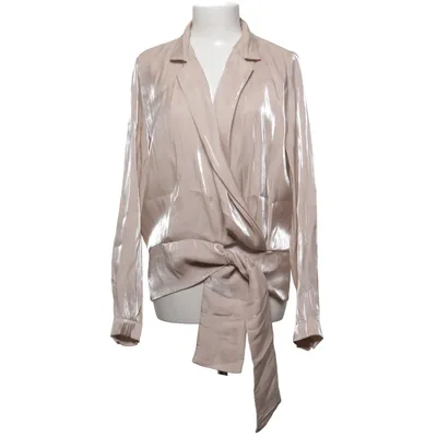 Blouse portefeuille (Beige) de Le Streghe Polyester, Viscose