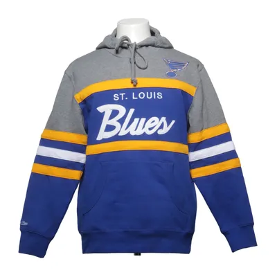 Sweat à capuche (Bleu, Gris, Jaune) de Mitchell & Ness Coton, Polyester