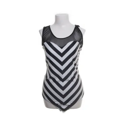 Swimsuit (White, Black) from Pussy Deluxe Elastane, Polyester