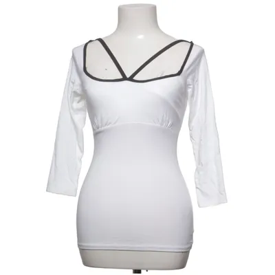 Top (White, Black) from Moda International Cotton, Elastane, Modal