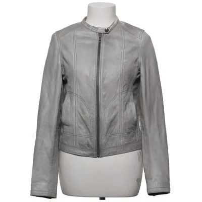 Läderjacka (Grå) från JSFN Skinn, Polyester