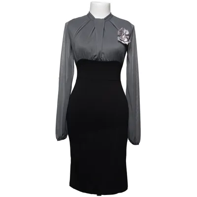 Cocktailklänning (Grå, Svart) från BPC Bonprix Collection Bomull, Elastan, Polyester