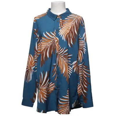 Blouse (Blue, Brown, White) from Zizzi Polyester