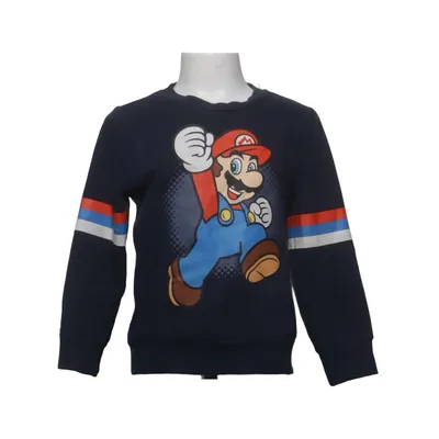 Collegetröja (Blå, Flerfärgad) från Super Mario Bomull, Polyester