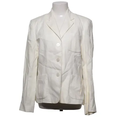 Blazer (Wit) van Chaps Acetaat, Linnen