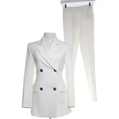 Kostym (Vit) från Zara Elastan, Polyester, Viskos