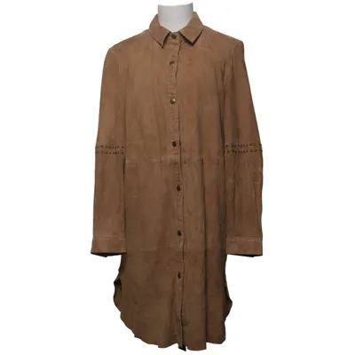 Läderkappa (Brun) från Culture Polyester, Mocka