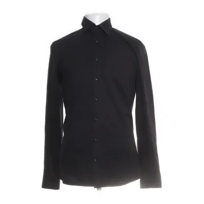 Shirt (Zwart) van Olymp Katoen, Elastaan