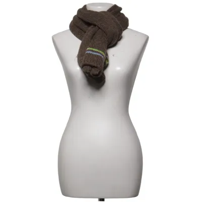 Scarf (Brown, Green, Blue) from Fiume Alpaca wool, Polyester