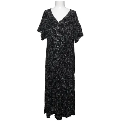 Maxi jurk (Zwart, Wit) van Zizzi Viscose