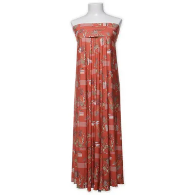 Robe longue (Rouge, Multicolore) de Liquido Élasthane, Polyester