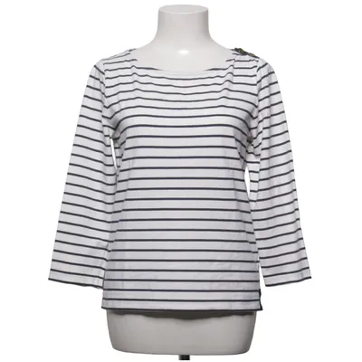 Lange mouwen shirt (Wit, Blauw) van Jaeger Katoen, Elastaan