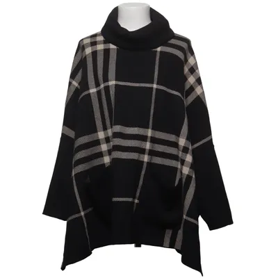 Poncho (Black, Beige) from Joseph Ribkoff Elastane, Nylon, Polyester, Viscose