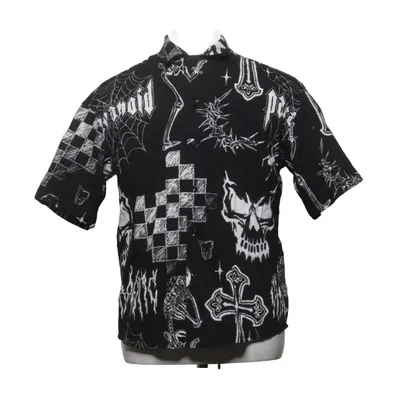 Chemise à manches courtes (Noir, Blanc) de Black Squad Coton, Viscose