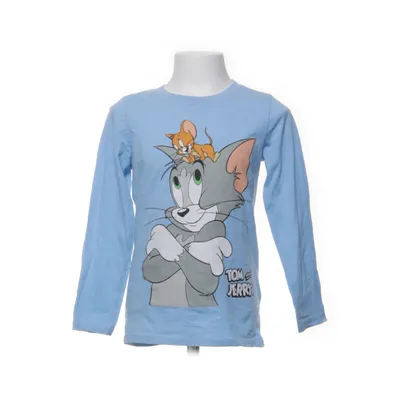 T-shirt à manches longues (Bleu) de Tom & Jerry Coton, Polyester