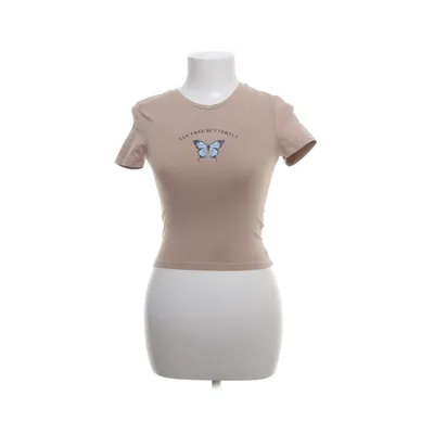 T-shirt (Beige, Flerfärgad) från Bik Bok Bomull, Elastan