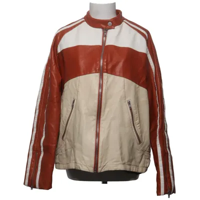 Biker jacket (Red, Beige, Multicolored) from Free People Cotton, Polyester, Polyurethane, Viscose
