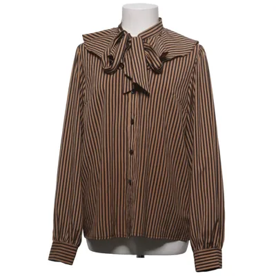 Knytblus (Beige, Svart) från Elli White Elastan, Polyester