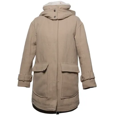 Coat (Beige) from Cropp Polyester, Wool